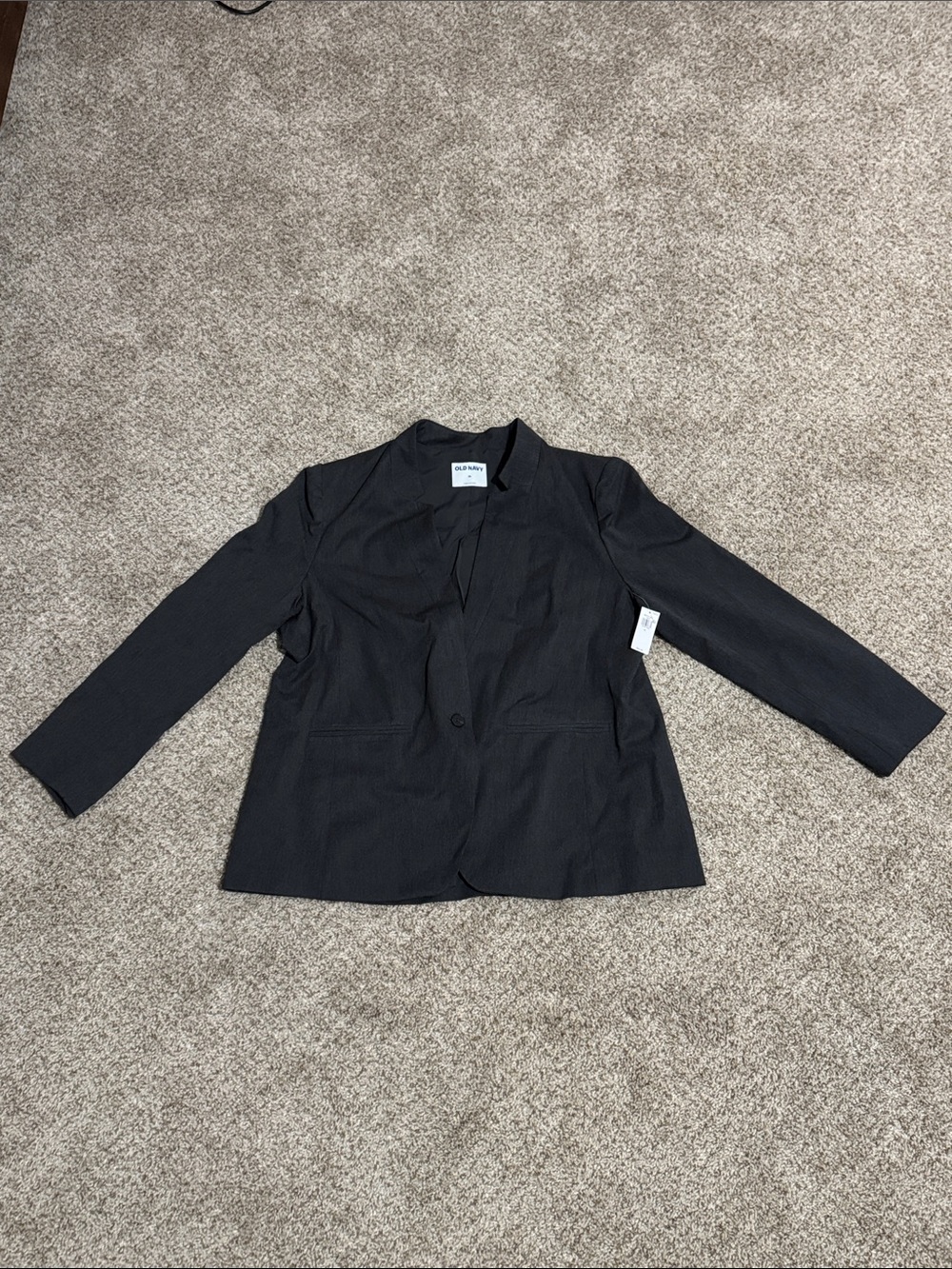 Women's Black Single-Button Blazer